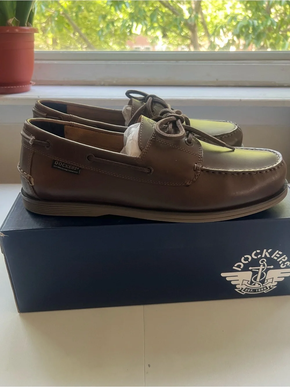 Men's Dockers, Dennison Boat Shoe 90-34408 Chestnut LEATHER